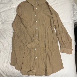 Tan Button-Up Shirt